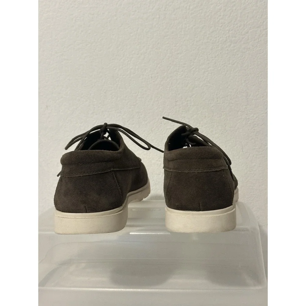 Nordstrom Ortholite Mens Moc Toe Derby Sneaker Casual Suede Lace Up Brown Sz 11M